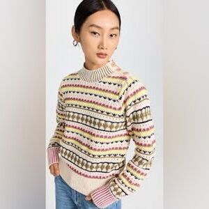 Anthropologie Mixed Stitch Pullover Sweater
